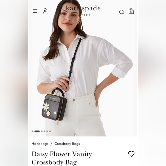 Kate Spade Daisy Flower Vanity Crossbody Purse - Picture 7 of 8